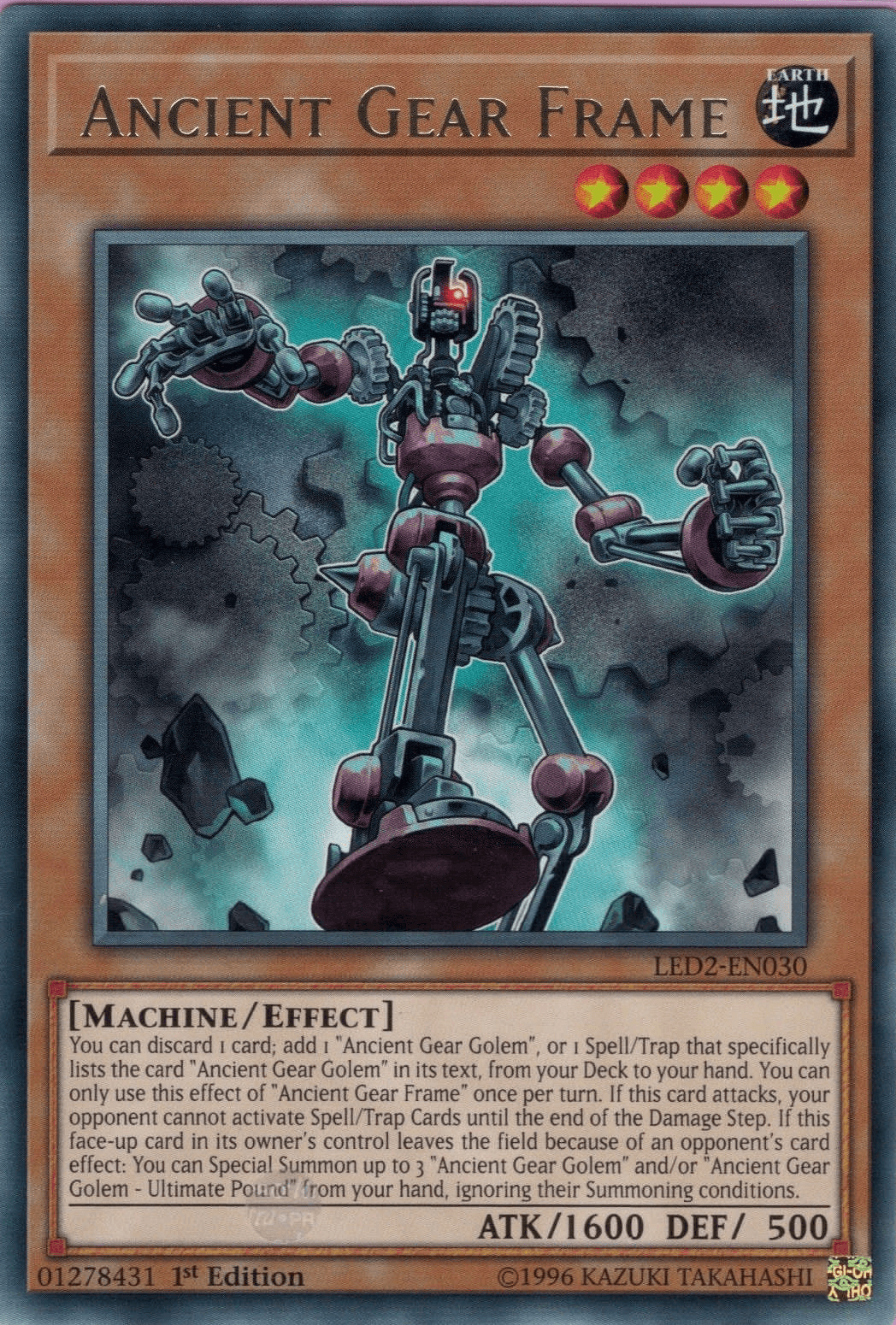 Ancient Gear Frame [LED2-EN030] Rare - Josh's Cards