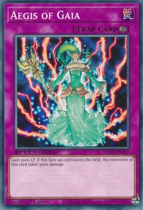 Aegis of Gaia (SGX3-ENG17) - Speed Duel GX: Duelists of Shadows 1st Edition
