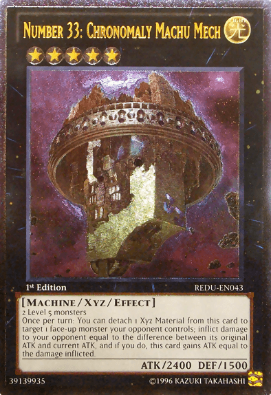 Number 33: Chronomaly Machu Mech [REDU-EN043] Ultimate Rare - Josh's Cards