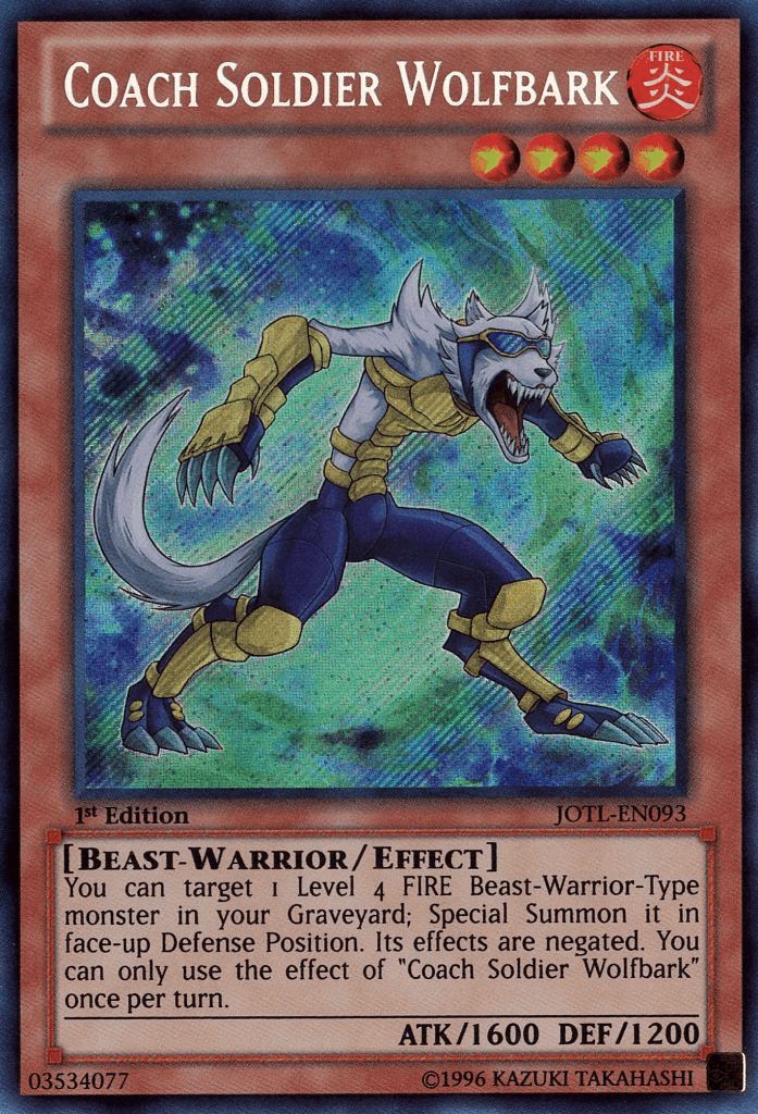 Coach Soldier Wolfbark [JOTL-EN093] Secret Rare - Josh's Cards