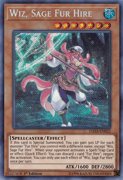 Wiz, Sage Fur Hire [DASA-EN022] Secret Rare - Josh's Cards