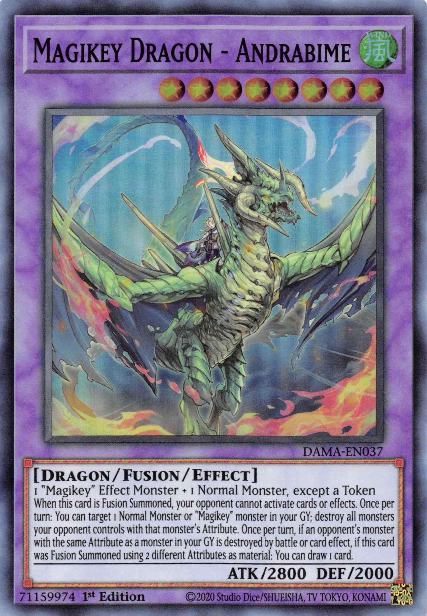 Magikey Dragon - Andrabime [DAMA-EN037] Super Rare - Josh's Cards