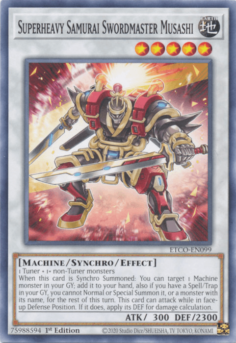 Superheavy Samurai Swordmaster Musashi [ETCO-EN099] Common - Josh's Cards