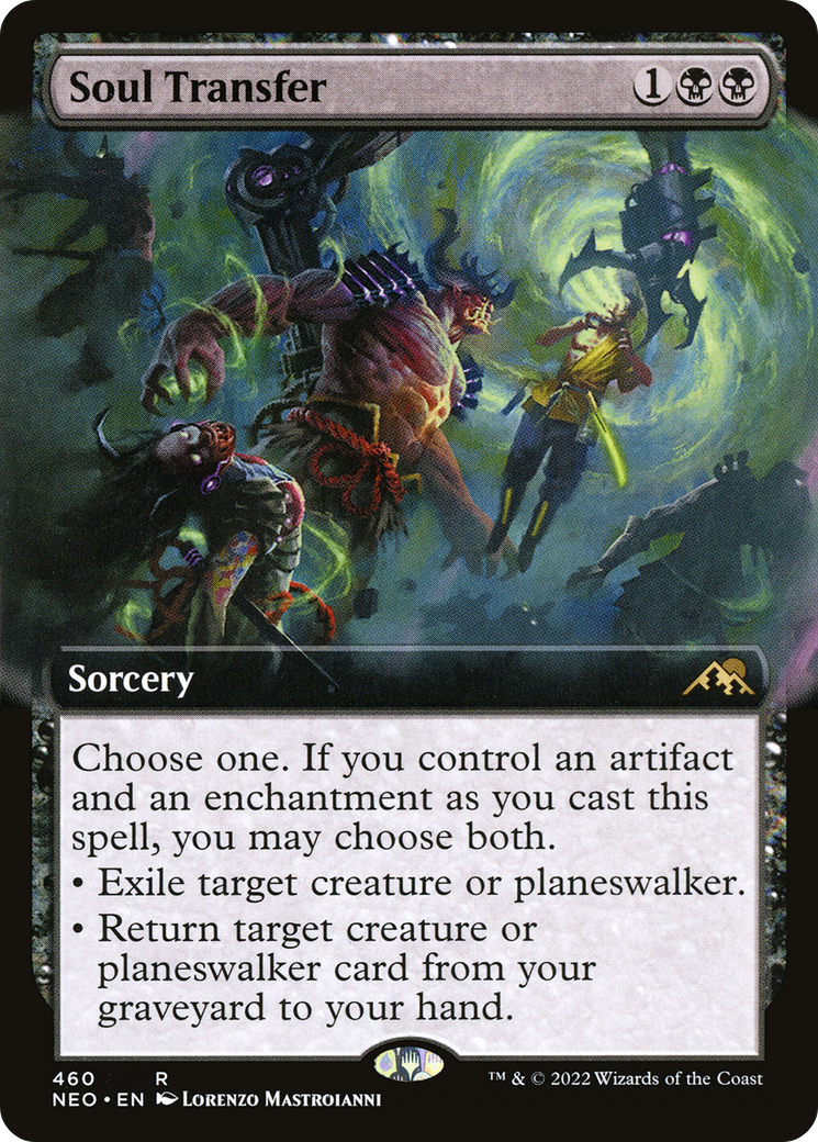 Soul Transfer (NEO-460) - Kamigawa: Neon Dynasty: (Extended Art) Foil