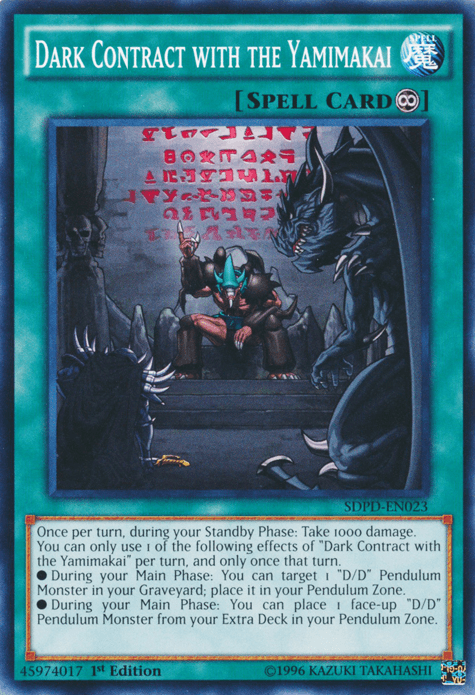 Dark Contract with the Yamimakai [SDPD-EN023] Common - Josh's Cards