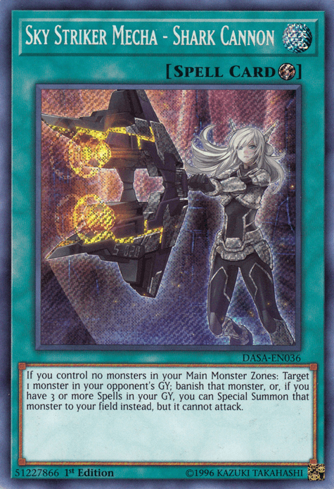 Sky Striker Mecha - Shark Cannon [DASA-EN036] Secret Rare - Josh's Cards