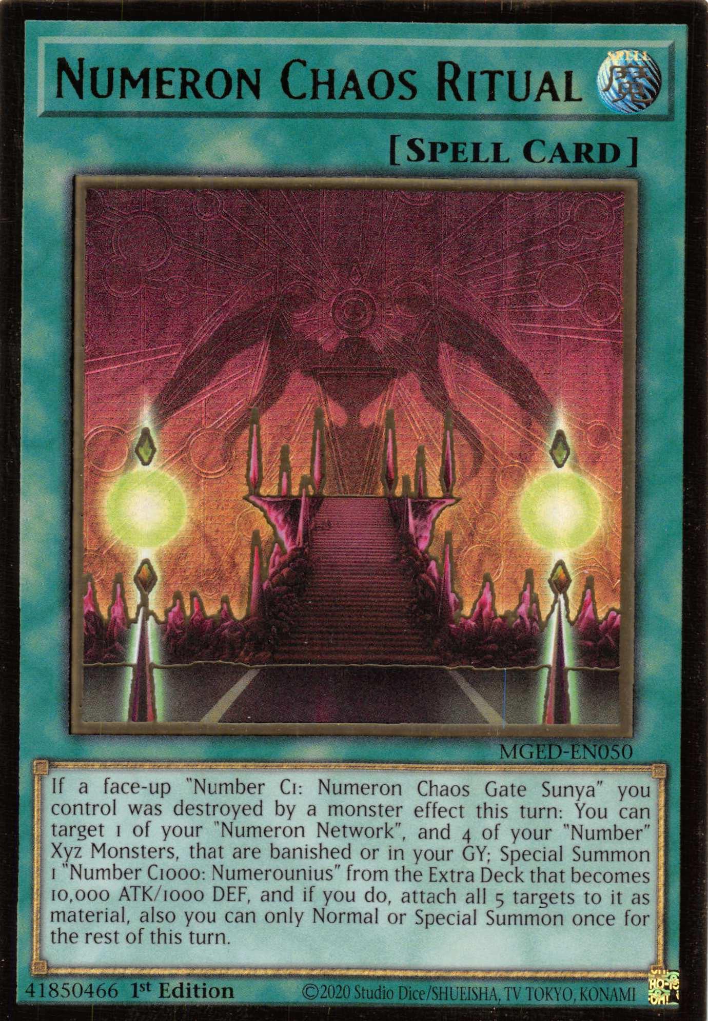Numeron Chaos Ritual [MGED-EN050] Gold Rare - Josh's Cards