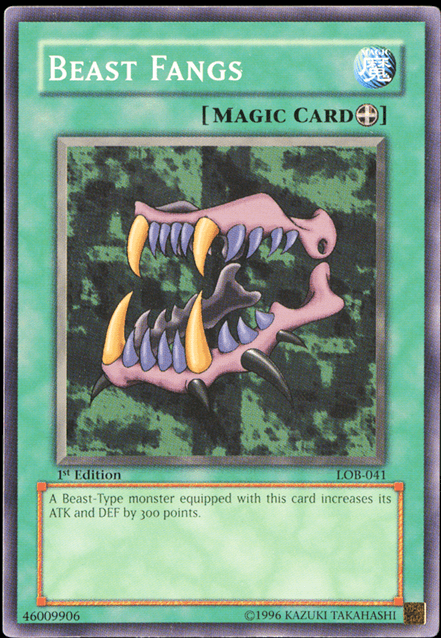 Beast Fangs [LOB-041] Common - Josh's Cards