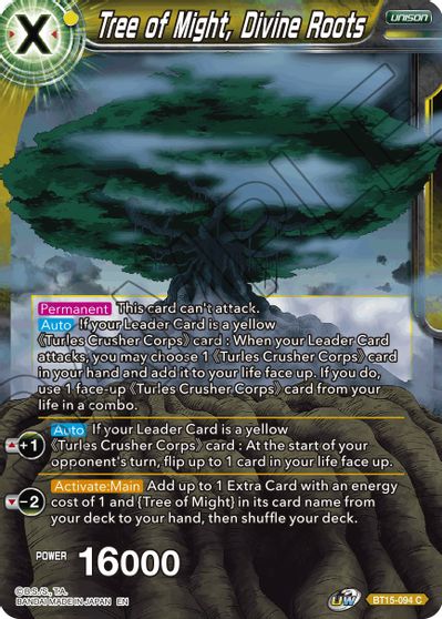 Tree of Might, Divine Roots (BT15-094) [Saiyan Showdown] Parallel Foil