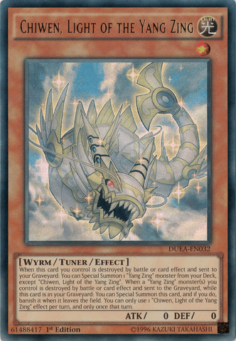 Chiwen, Light of the Yang Zing [DUEA-EN032] Ultra Rare - Josh's Cards