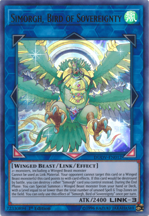 Simorgh, Bird of Sovereignty [DUOV-EN012] Ultra Rare - Josh's Cards