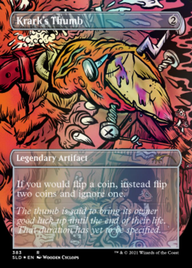 Krark's Thumb // Krark's Thumb (SLD-383) - Secret Lair Drop (Borderless) Foil
