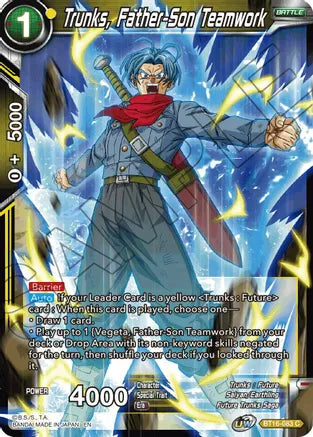 Trunks, Father-Son Teamwork (BT16-083) [Realm of the Gods] Parallel Foil