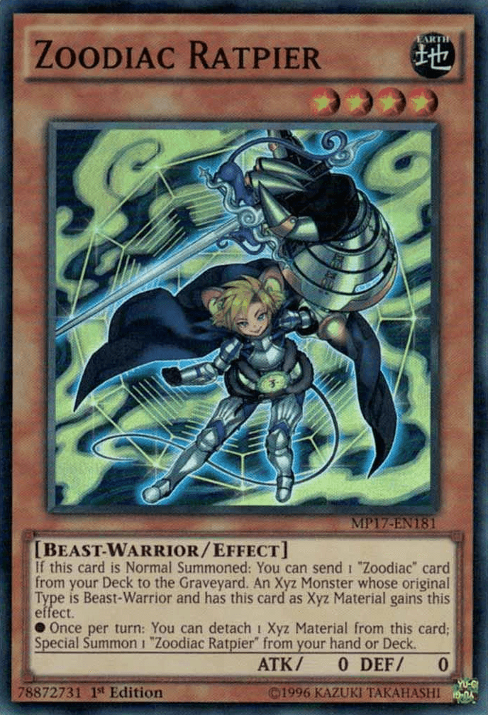 Zoodiac Ratpier [MP17-EN181] Super Rare - Josh's Cards