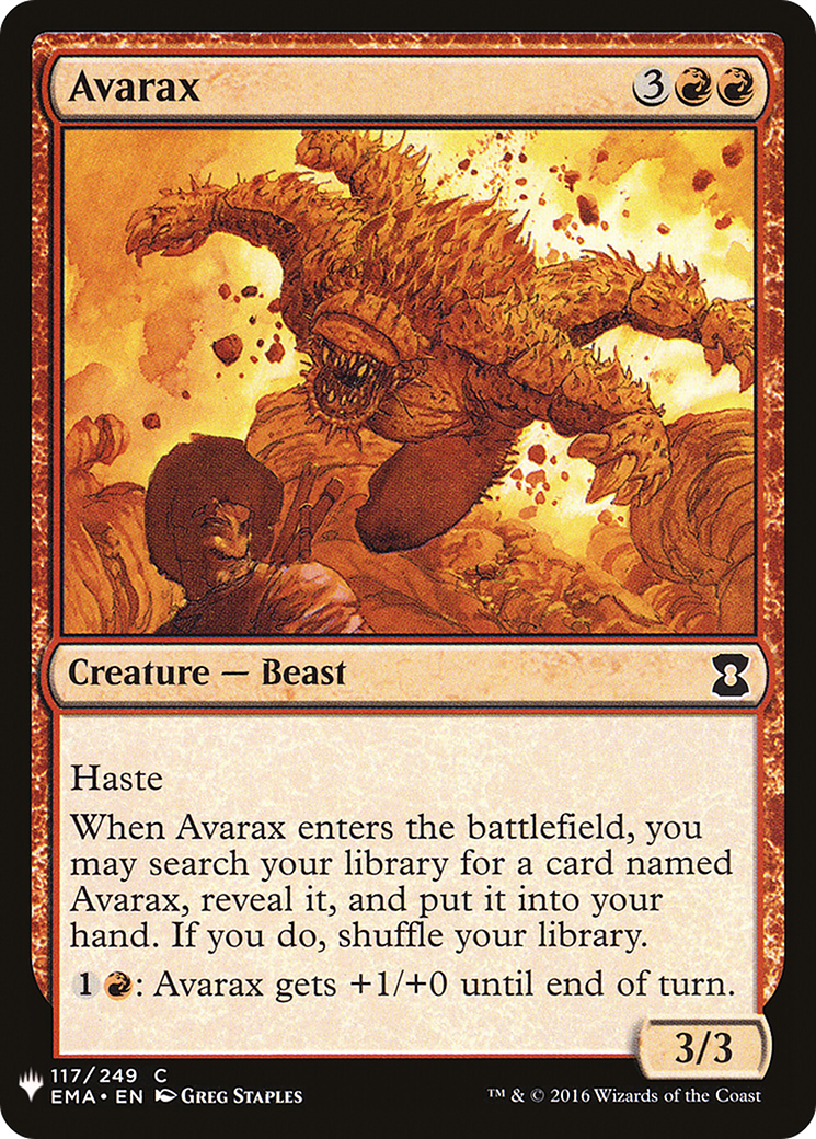 Avarax (LIST-EMA-117) - The List