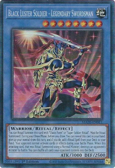 Black Luster Soldier - Legendary Swordsman [MAZE-EN011] Collector's Rare - Josh's Cards