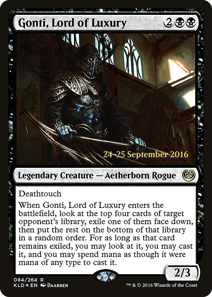 Gonti, Lord of Luxury (PRE-84S) - Kaladesh Promos Foil