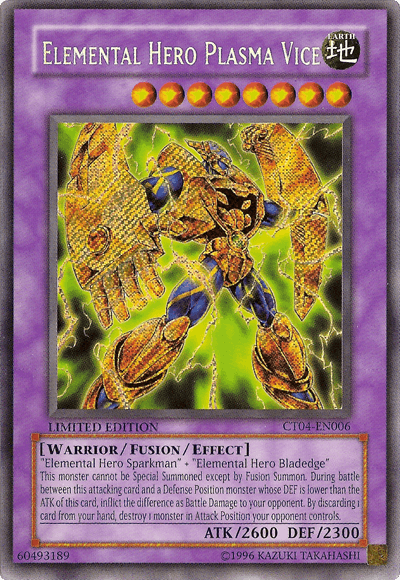 Elemental Hero Plasma Vice [CT04-EN006] Secret Rare - Josh's Cards