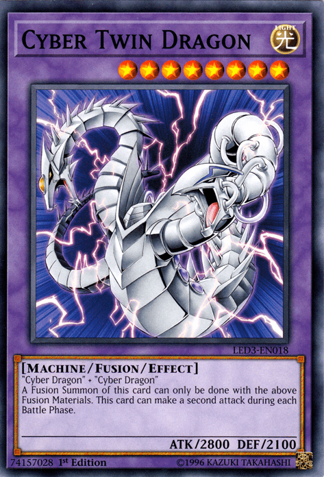 Cyber Twin Dragon [LED3-EN018] Common - Josh's Cards