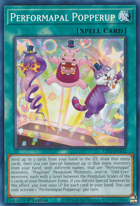 Performapal Popperup [LDS3-EN132] Common - Josh's Cards
