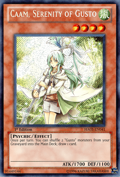 Caam, Serenity of Gusto [HA05-EN041] Secret Rare - Josh's Cards