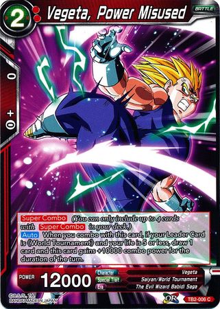 Vegeta, Power Misused (TB2-006) [World Martial Arts Tournament] Parallel Foil
