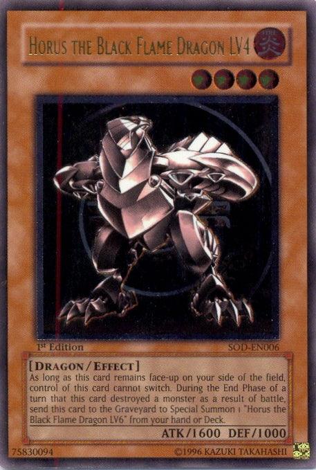 Horus The Black Flame Dragon LV4 [SOD-EN006] Ultimate Rare - Josh's Cards