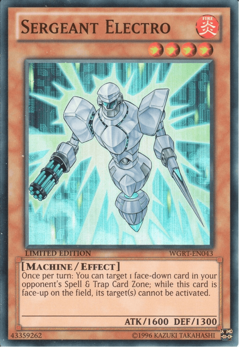 Sergeant Electro [WGRT-EN043] Super Rare - Josh's Cards