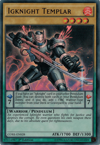 Igknight Templar [CORE-EN028] Ultra Rare - Josh's Cards