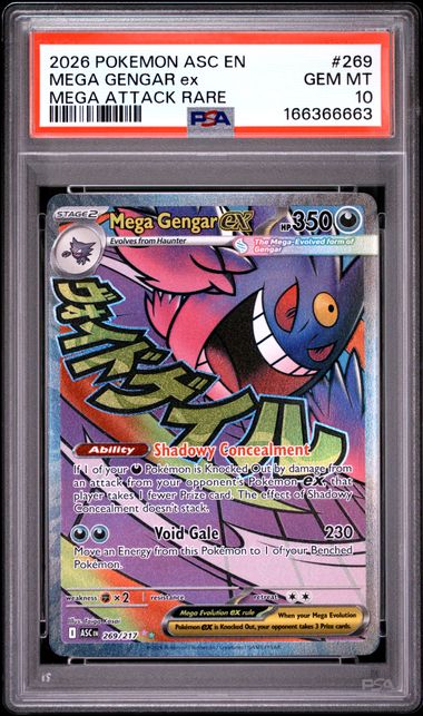 Mega Gengar Mega Attack Rare ME Ascended Heroes 269/217 PSA 10