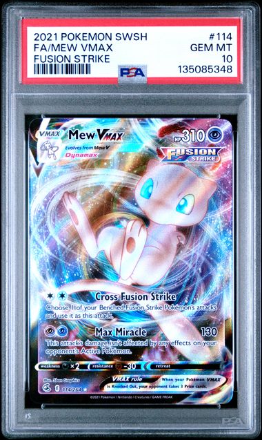 Mew VMAX Full Art Fusion Strike 114/264 PSA 10