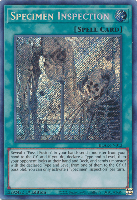 Specimen Inspection [BLAR-EN013] Secret Rare - Josh's Cards