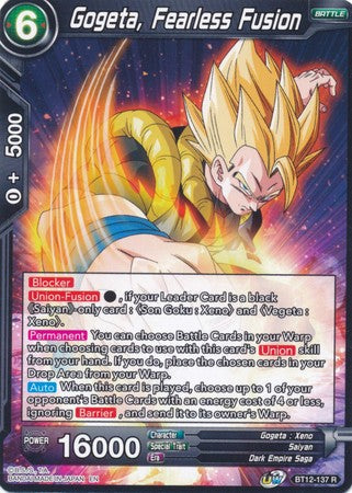 Gogeta, Fearless Fusion (BT12-137) [Vicious Rejuvenation] Parallel Foil