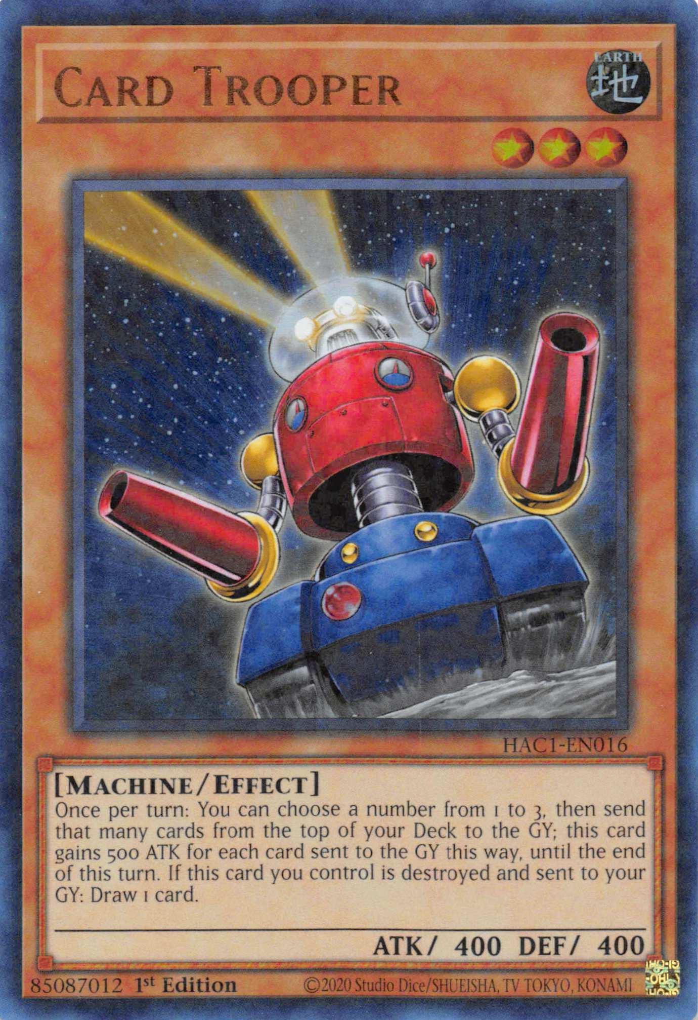 Card Trooper (Duel Terminal) [HAC1-EN016] Parallel Rare - Josh's Cards