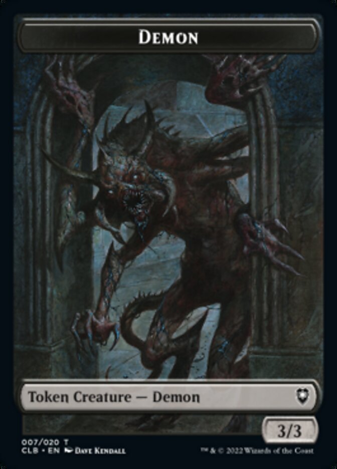 Treasure // Demon Double-Sided Token [Commander Legends: Battle for Baldur's Gate Tokens] Foil