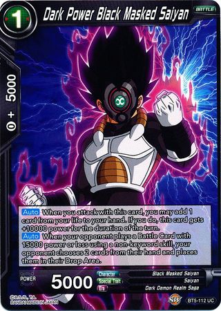 Dark Power Black Masked Saiyan (BT5-112) [Miraculous Revival] Parallel Foil