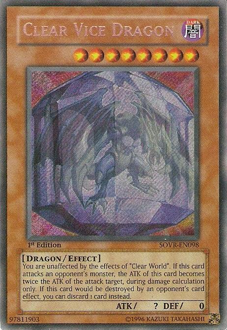 Clear Vice Dragon [SOVR-EN098] Secret Rare - Josh's Cards