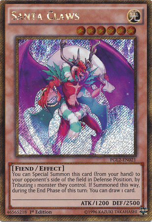 Santa Claws [PGL2-EN021] Gold Secret Rare - Josh's Cards