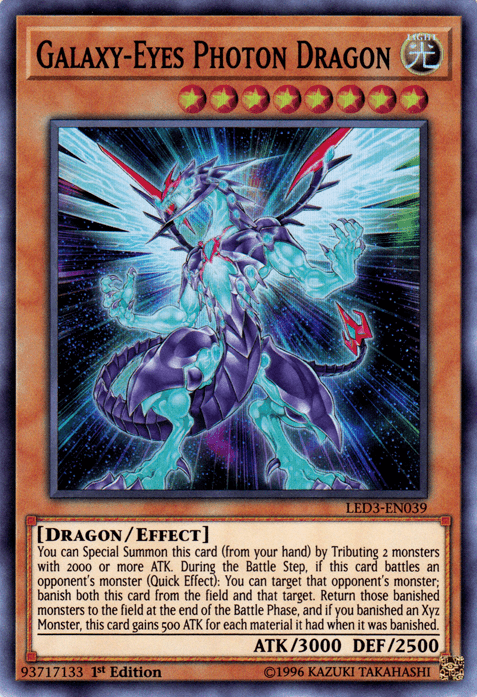 Galaxy-Eyes Photon Dragon [LED3-EN039] Super Rare - Josh's Cards