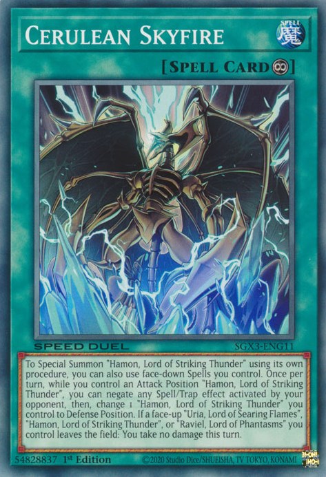 Cerulean Skyfire (SGX3-ENG11) - Speed Duel GX: Duelists of Shadows 1st Edition