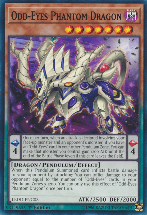 Odd-Eyes Phantom Dragon [LEDD-ENC03] Common - Josh's Cards