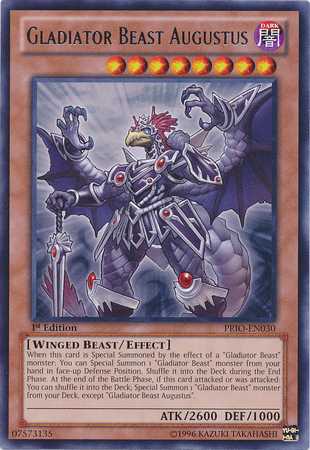 Gladiator Beast Augustus [PRIO-EN030] Rare - Josh's Cards