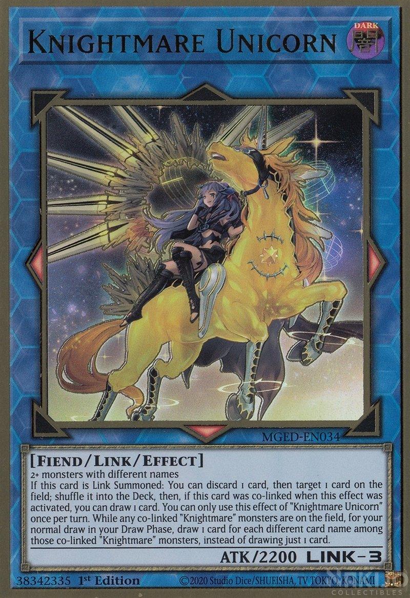 Knightmare Unicorn (Alternate Art) [MGED-EN034] Gold Rare - Josh's Cards