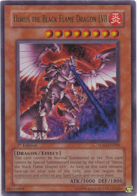 Horus the Black Flame Dragon LV8 [SOD-EN008] Ultra Rare - Josh's Cards