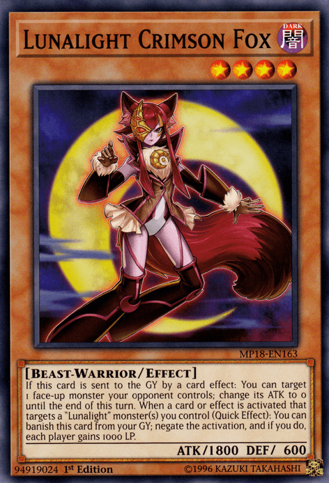Lunalight Crimson Fox [MP18-EN163] Common - Josh's Cards
