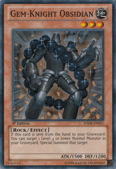 Gem-Knight Obsidian [HA06-EN031] Super Rare - Josh's Cards