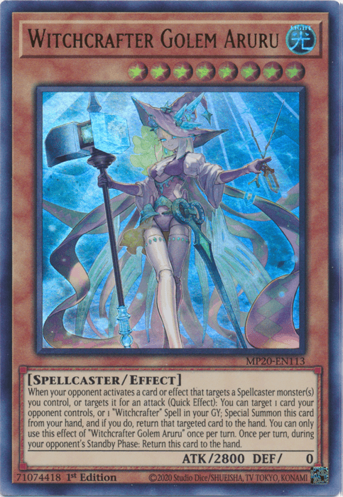 Witchcrafter Golem Aruru [MP20-EN113] Ultra Rare - Josh's Cards