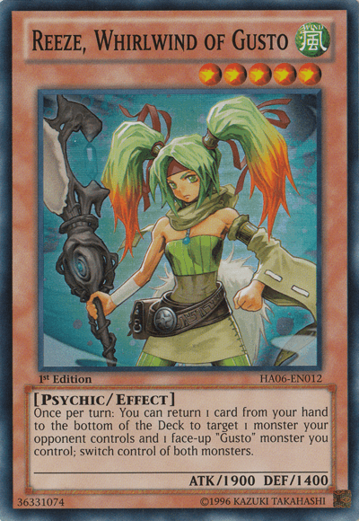 Reeze, Whirlwind of Gusto [HA06-EN012] Super Rare - Josh's Cards