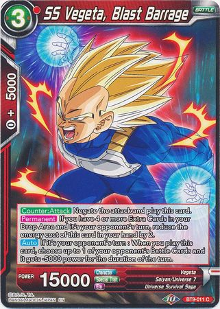 SS Vegeta, Blast Barrage (BT9-011) [Universal Onslaught] Parallel Foil