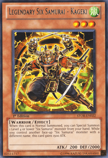Legendary Six Samurai - Kageki [STOR-EN022] Rare - Josh's Cards